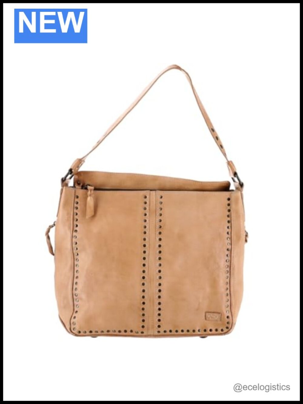 Leather Hobo Handbag Adjustable Strap Zip Pockets